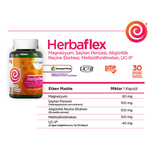 HerbaFlex 30 Bitkisel Kapsül