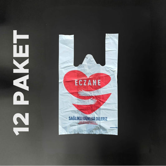 Atlet Eczane Poşeti 23+07x40 – Küçük Boy 1 Koli (12’li Paket, Toplam 2400 Adet Poşet)