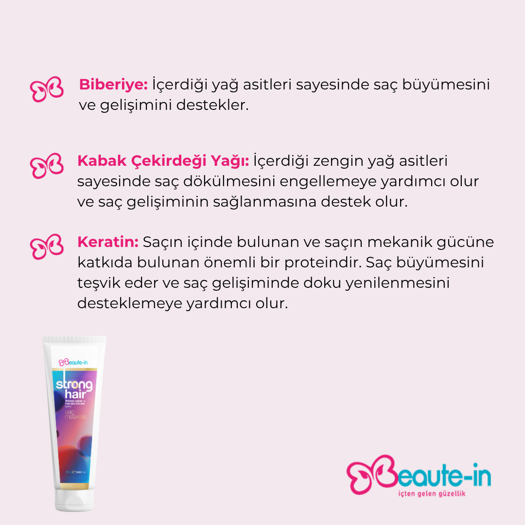 Beaute-in Strong Hair Saç Bakım Maskesi 75 ml
