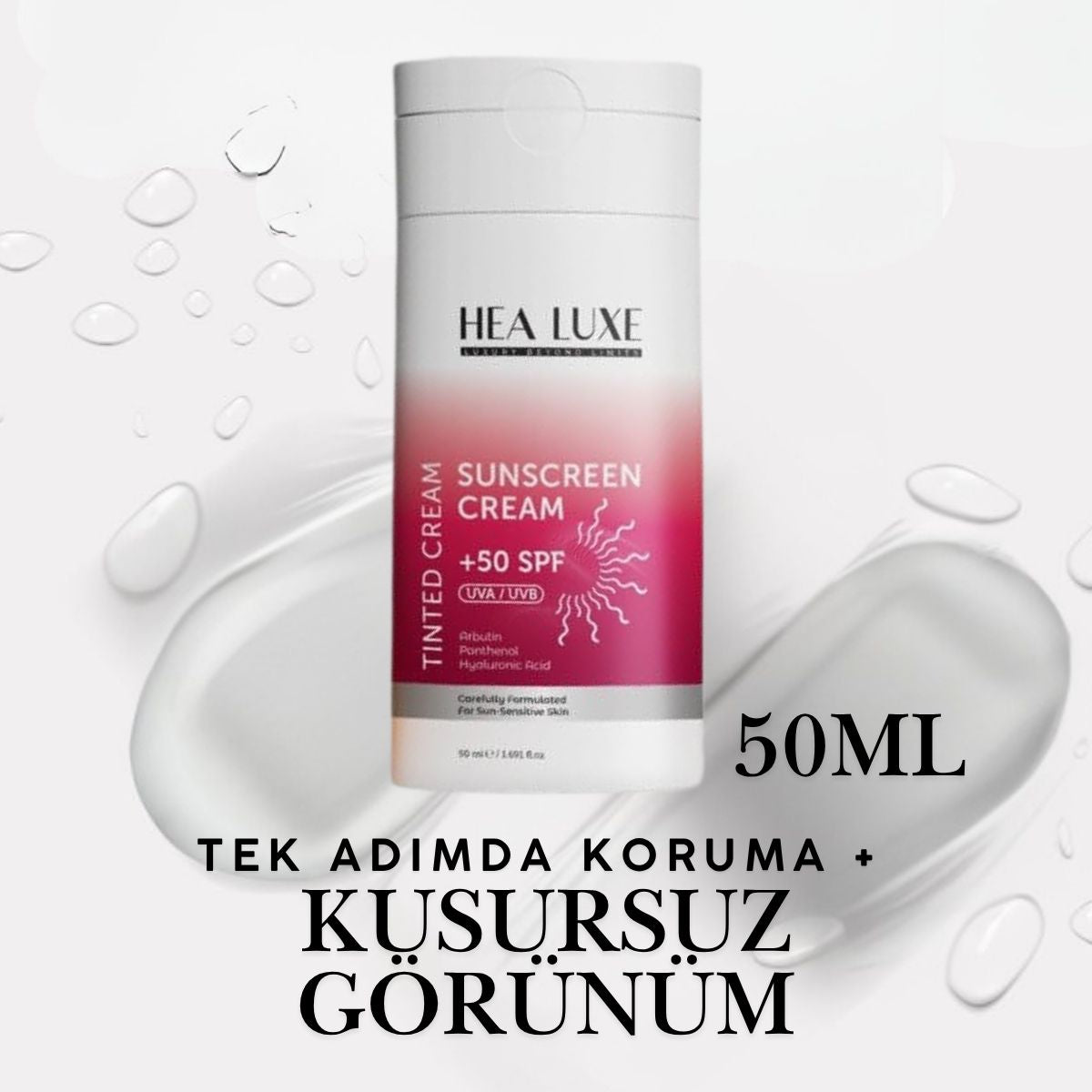 Renkli Güneş Kremi SPF 50+ Hassas Ciltler İçin | Tinted Sunscreen & Ton Eşitleyici Koruma