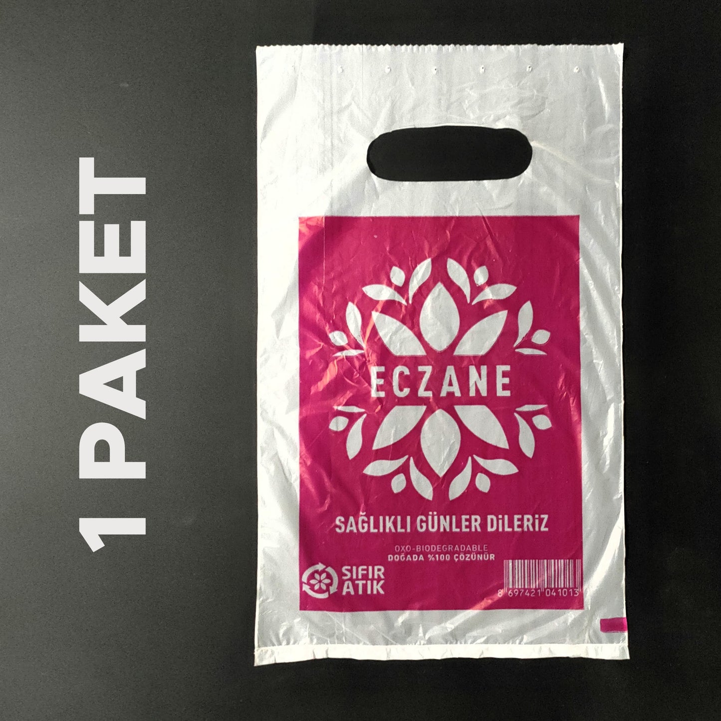 Eczane Poşeti 16x27 El Geçme – Küçük Boy 1 PAKET (Toplam 400 Adet Poşet, Doğada Çözünebilen)