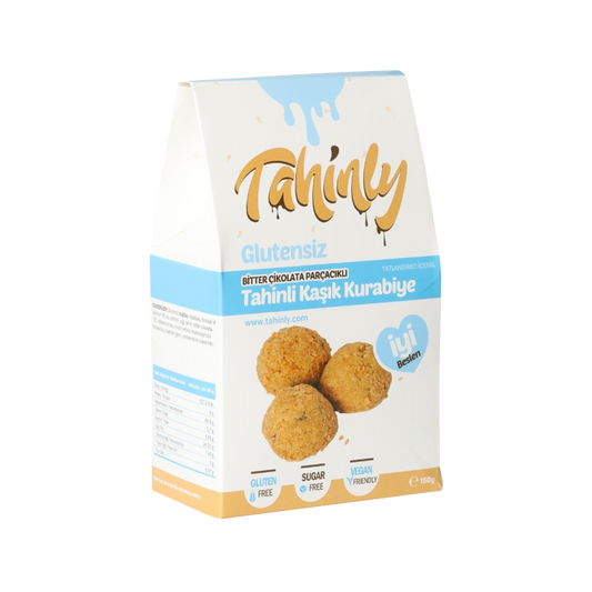 Bitter Çikolata Parçacıklı Tahinli Kaşık Kurabiye GLUTENSİZ 120g