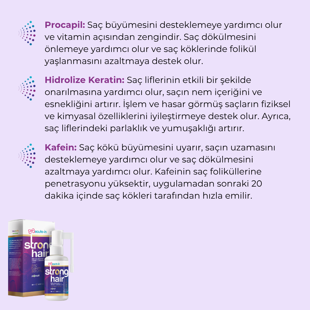 Beaute-in Strong Hair Sprey Formunda Saç Bakım Serumu